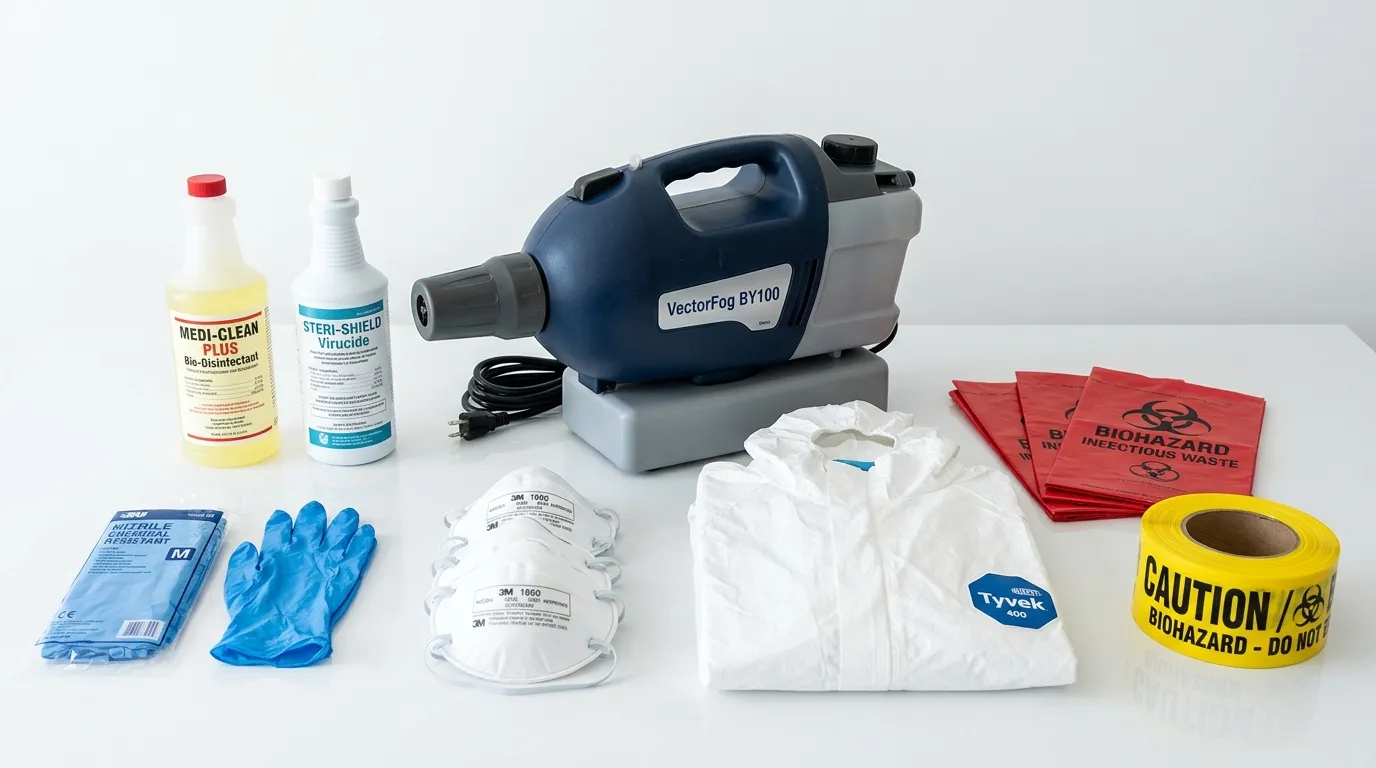 Professional biohazard remediation crew working in Hyde Park